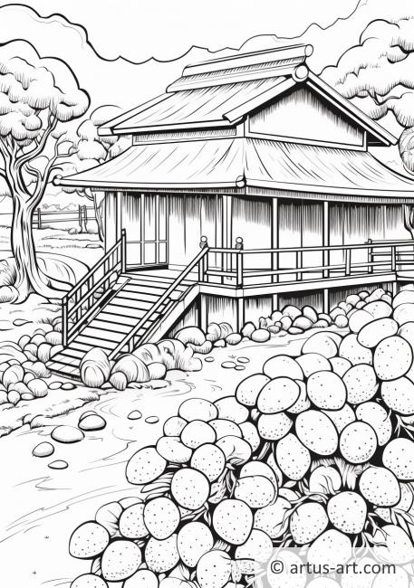 Lychee Farm Coloring Page